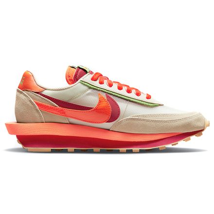 Кроссовки Nike Sacai x Clot x LDWaffle Net Orange Blaze