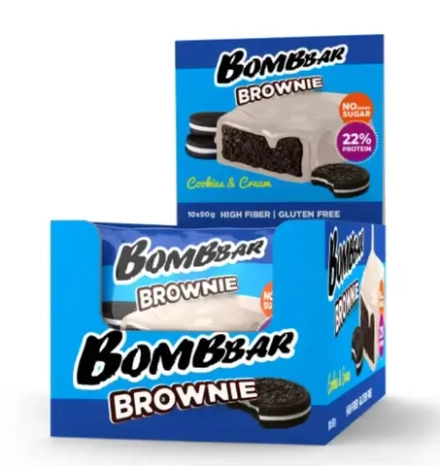 Печенье глазированное "Протеиновый брауни" 50 гр (Bombbar)