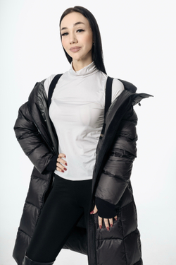 Женский пуховик с натуральным наполнителем - гусиный пух