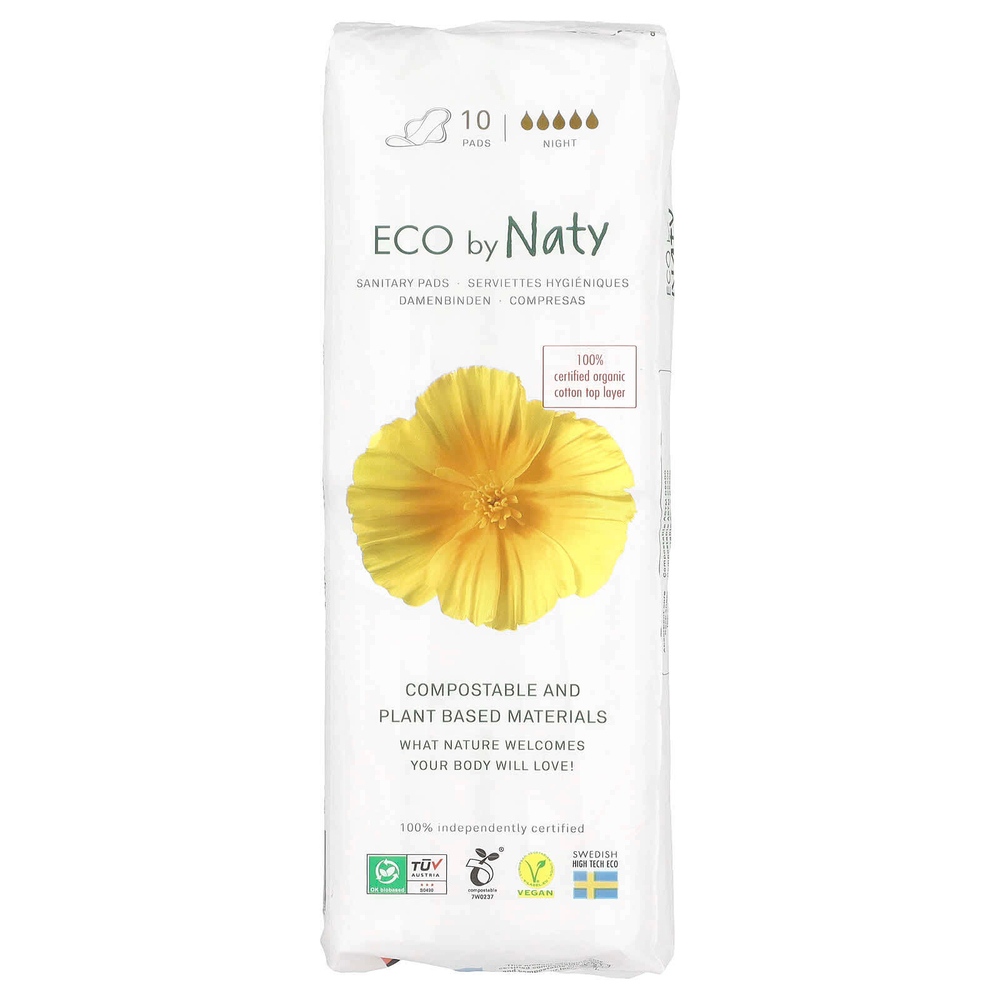 Naty, ночные салфетки, 10 шт.