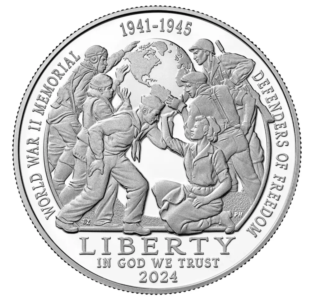 1 доллар  Великое поколение (Национальный мемориал II мировой войны).  UNC в коробке