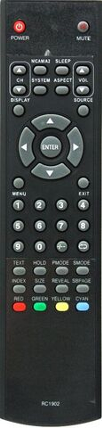 Пульт RC1902 для телевизоров BBK, Casio, Fusion