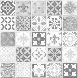 Декоративная стеновая панель ПВХ Пэчворк Грэй 482х482 мм