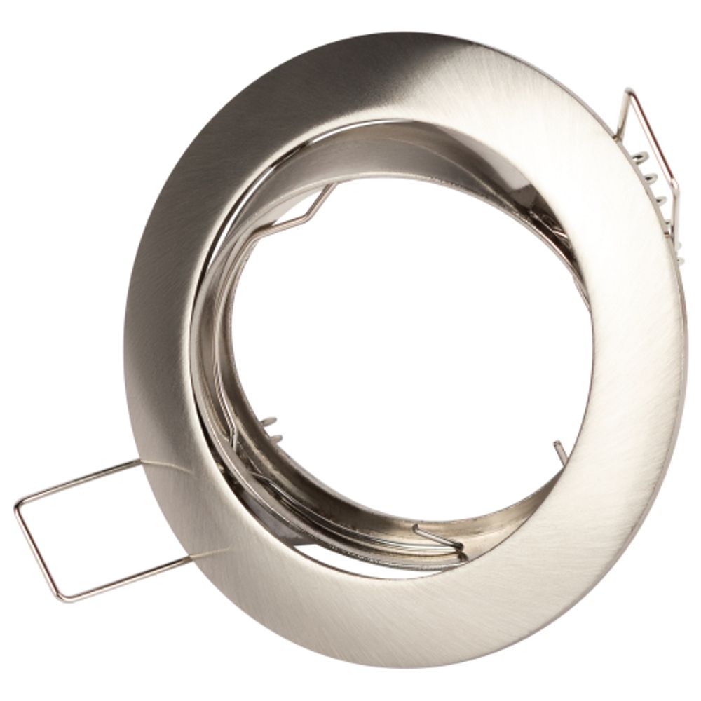 Встраиваемый светильник литой ЭРА KL1A SN/1 поворотный, MR16, 12V, 50W, сатин никель | Литые встраиваемые светильники