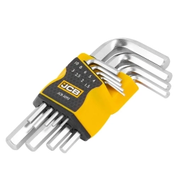 Ключи Г-образные 6-гранные, набор 9пр. (1.5, 2, 2.5, 3-6, 8, 10мм) JCB JCB-5093