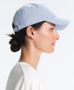 OYSHO Кепка из 100%-го хлопка в полоску, голубой