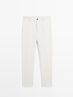 Massimo Dutti Брюки из 100% льна, светло-бежевый