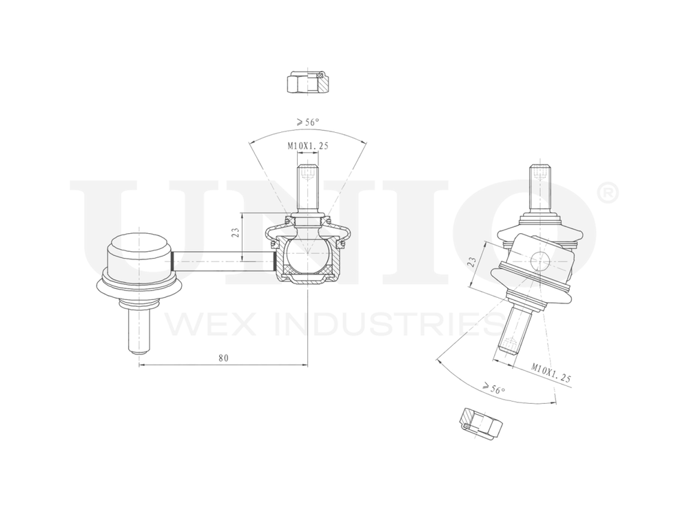 Стойка стабилизатора передняя правая UNIO SSP-50139