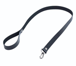 Черный кожаный поводок с карабином (Цвет: черный)