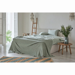 Покрывало двухстороннее из многослойного муслина травянисто-зеленого цвета из коллекции essential, 180х250 см