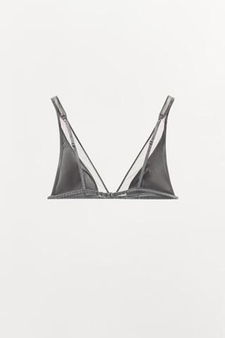ZARA БЮСТГАЛЬТЕР С ТРЕУГОЛЬНЫМИ ЧАШКАМИ, ОТТЕНКИ СЕРОГО