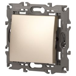 Переключатель ЭРА Elegance 14-1103-04 10АХ-250В IP20 шампань | Розетки и выключатели