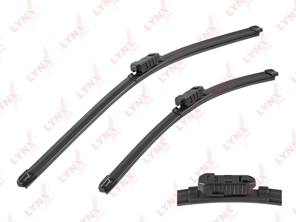 Щетка стеклоочистителя бескаркасная Hyundai i30 /Kia Ceed I /Skoda Superb /Peugeot 308 24 60 см + 18 45 см (LYNXauto)