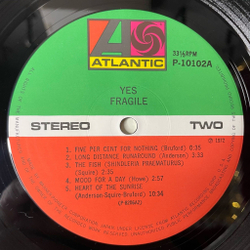 Винтажная виниловая пластинка LP Yes Fragile (Japan 1976) (No Obi) We Have Heaven