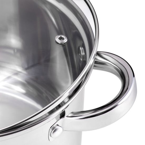 Набор кастрюль 8 предметов из нержавеющей стали Kamille KM-5637S (1,0 л; 1,8 л; 2,5 л; 3,8 л)