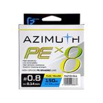 F-FISHING Шнур Azimuth PE X8 150м Fluo Yellow 0,14мм 5,9кг/13lb