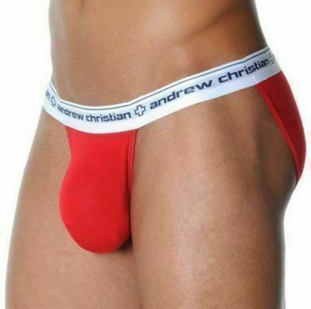 Мужские трусы брифы красные Andrew Christian Almost Naked Extreme Brief Red