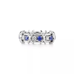 Кольцо из платины с бриллиантами и сапфирами 💠Tiffany, Schlumberger