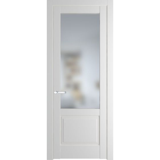 Межкомнатная дверь эмаль Profil Doors 3.2.2PD крем вайт остеклённая