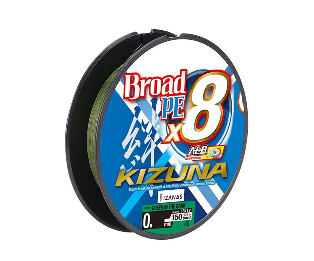 OWNER Шнур Kizuna X8 Broad PE green 135м 0,42мм 40кг