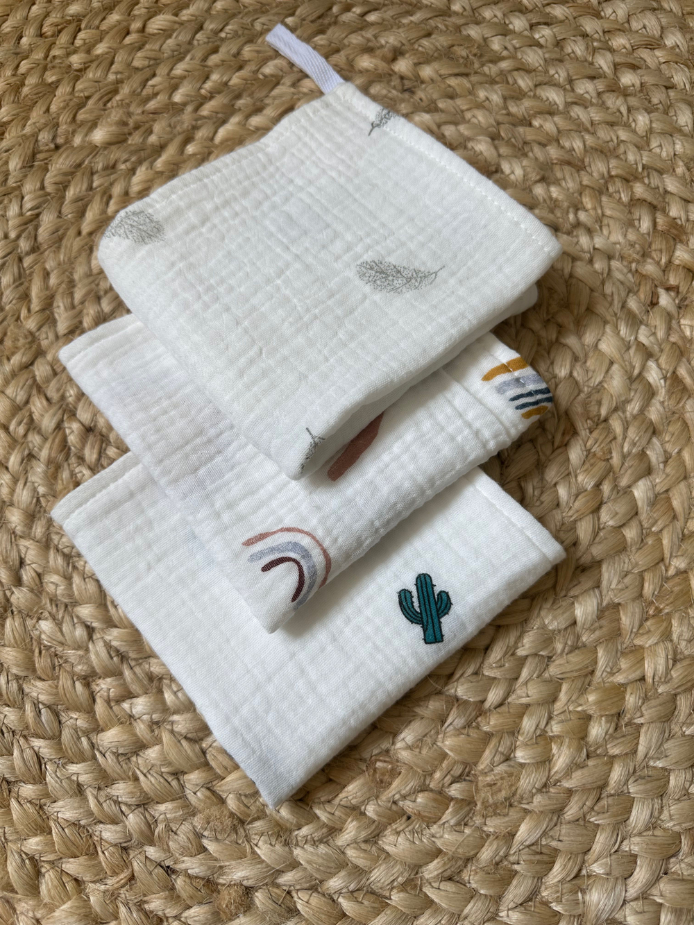 Салфетки из муслина 25*25 (набор 3шт)