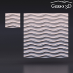 Гипсовая 3D панель Листья на песке