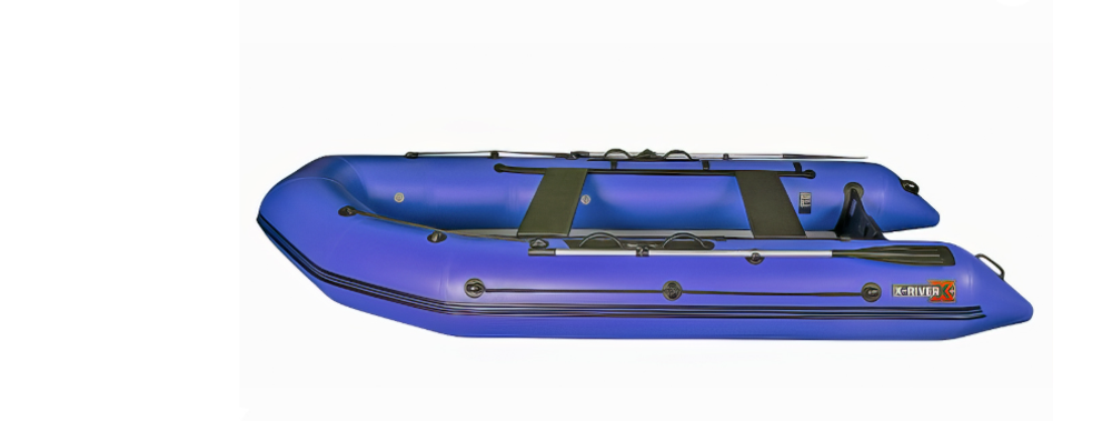Лодка ПВХ X-River Rocky 395 НДВД + усиленное дно и баллон, синий/фурнитура черная