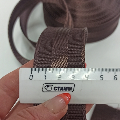 Стропа Однотонная Шоколад полосы 4 см