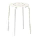 Табурет Axel белый, 30х45 см, полипропилен/металл