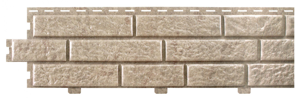 Сайдинг виниловый FineBer Brickhouse кирпич Белый 2000х210 мм