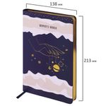 Ежедневник недатированный А5 (138х213 мм), BRAUBERG VISTA, под кожу, гибкий, фольга, 136 л., "Women's World", 112037