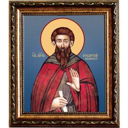 Георгий Лимниот (Озерник) Преподобный. Икона на холсте.