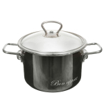 Кастрюля сталь, эмал, 2 л, с крыш, Vitross, Bon Appetit, 8SD165S/8SB185S, мокр асф, индукц