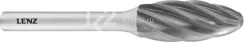 Борфреза твердосплавная LENZ форма H (язычок пламени), 12х32х6х77 мм, насечка №7, без покрытия, арт. LZBH 025 N7