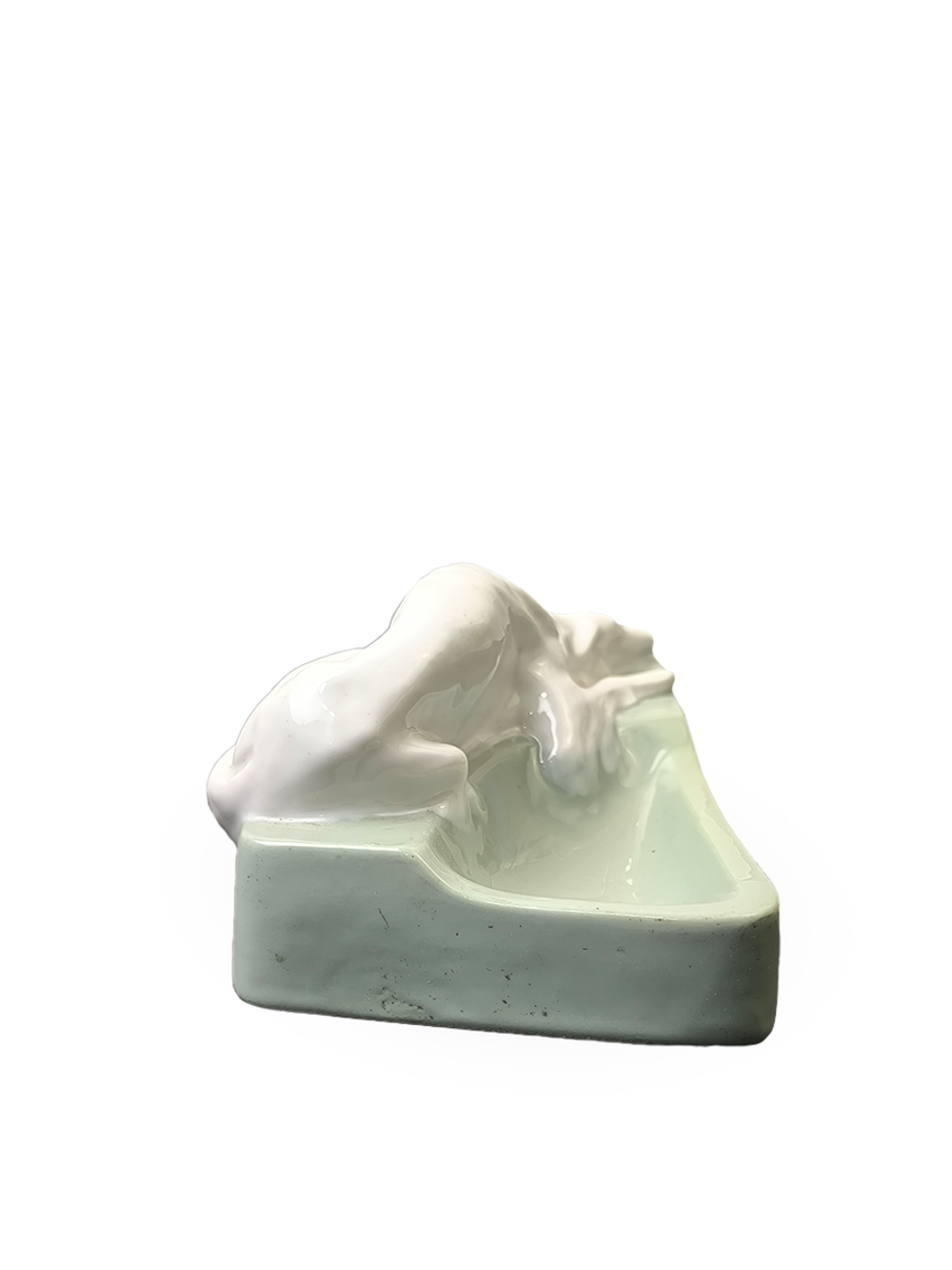 Фарфоровая монетница/мелочница "Лежащая борзая" ДФЗ Вербилки