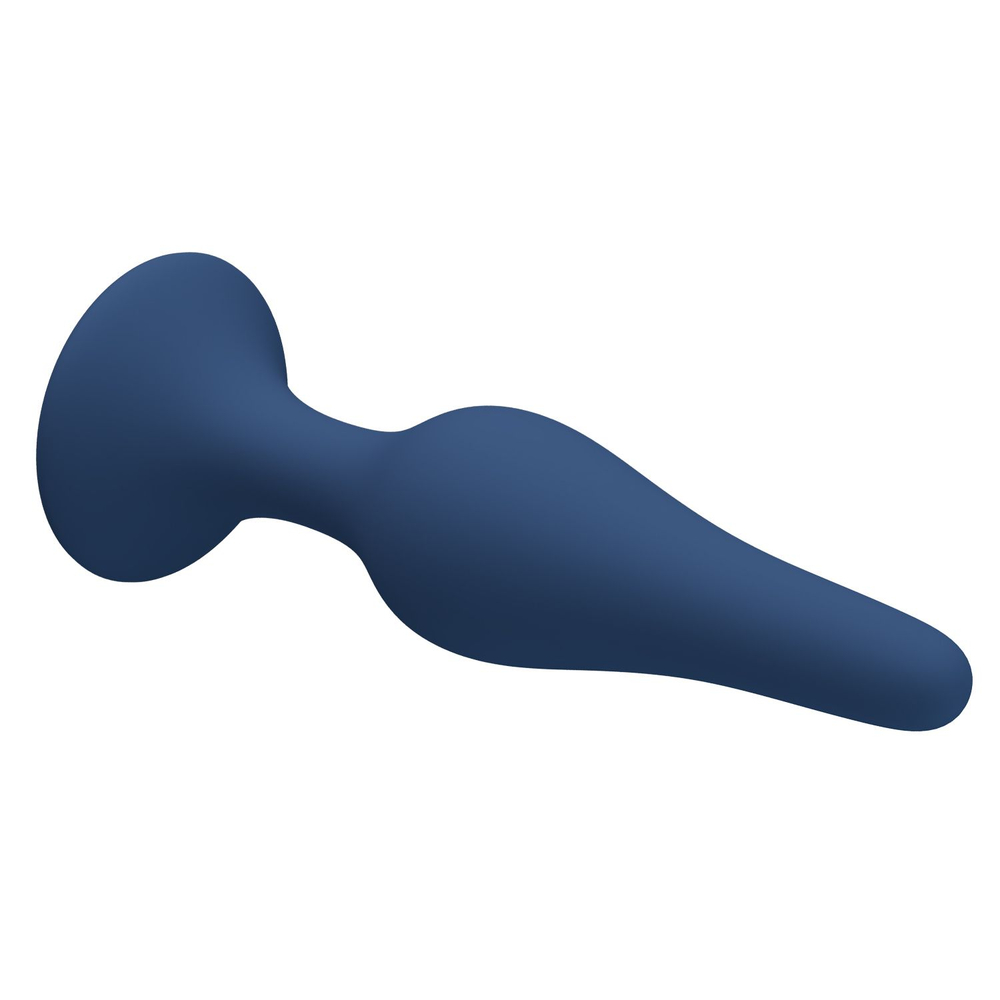 Синяя анальная пробка Slim Anal Plug S - 10,3 см. (Цвет: синий)