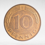 Germany, 10 Pfennigs, 1995, (Munich Mint - "D"), VF