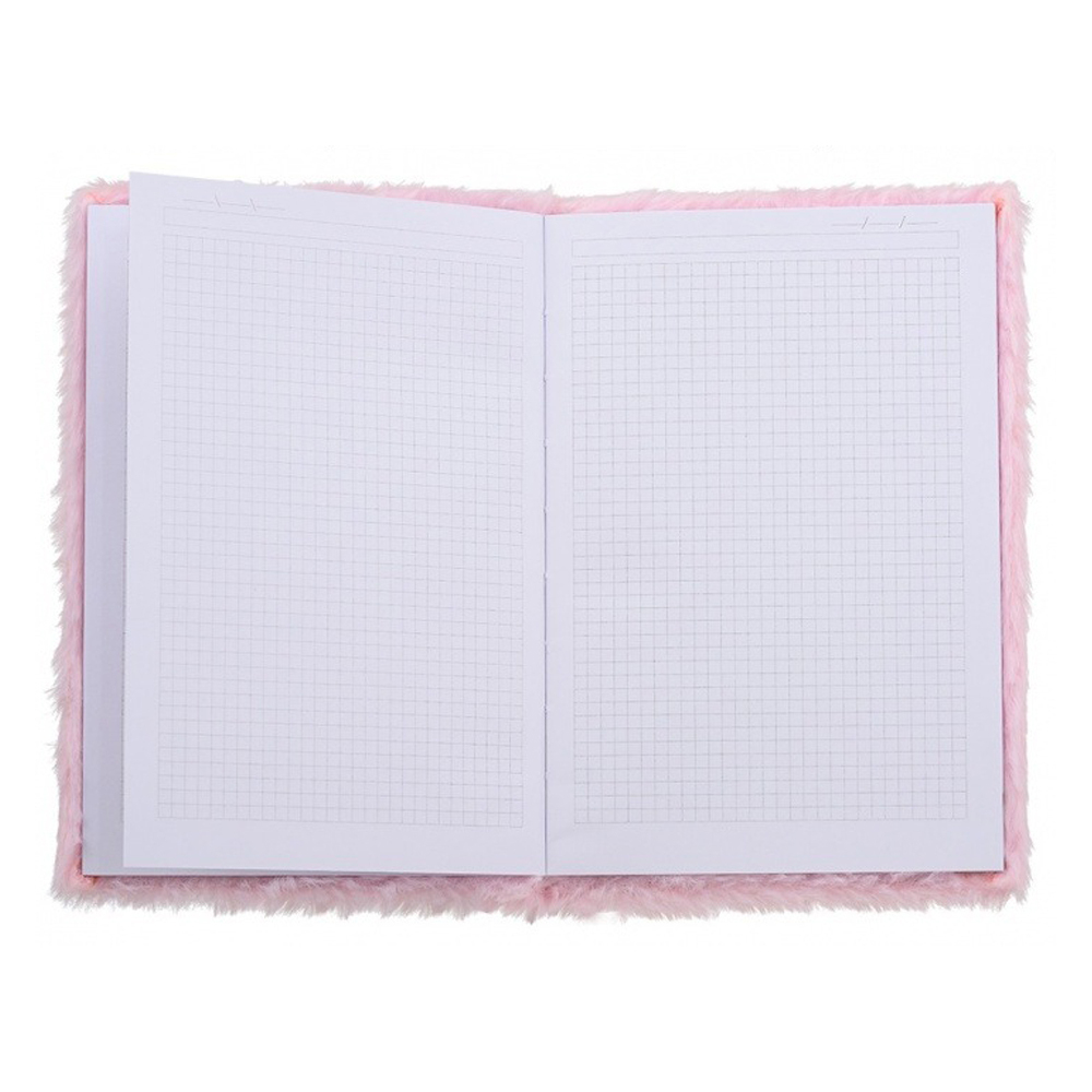 Блокнот детский Basir, формат А5, серия "Капибара", меховая обложка, 80 листов, размер 21*15 см