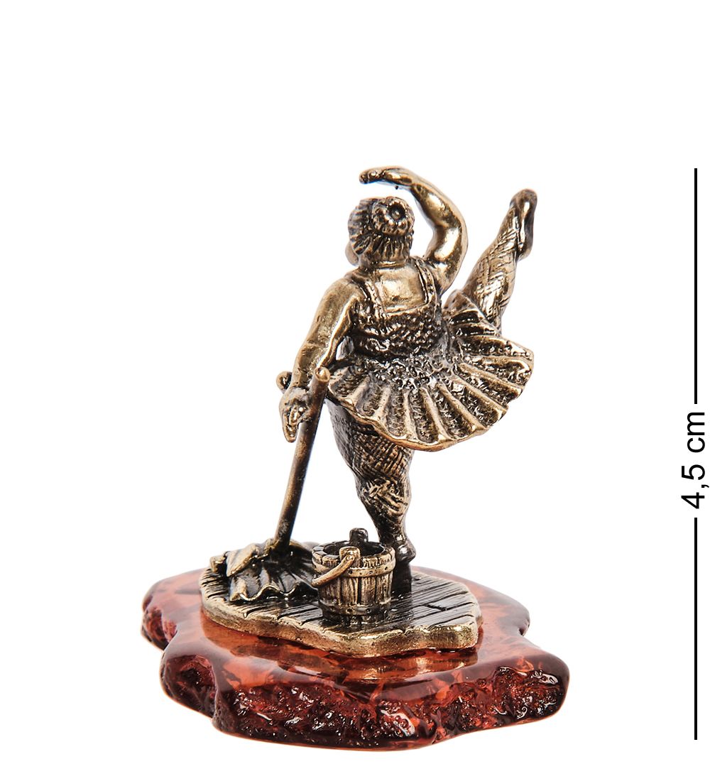 Народные промыслы AM-3283 Фигурка «Балерина Я тоже могу» (латунь, янтарь)
