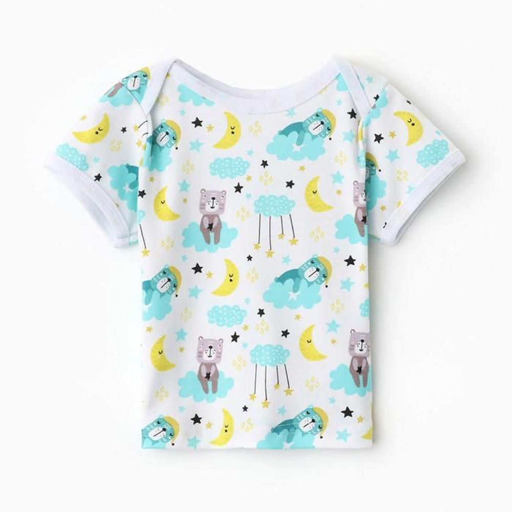 Кофточка для мальчиков 0207 И, Мишка на облаке, р. 68 см 9758484