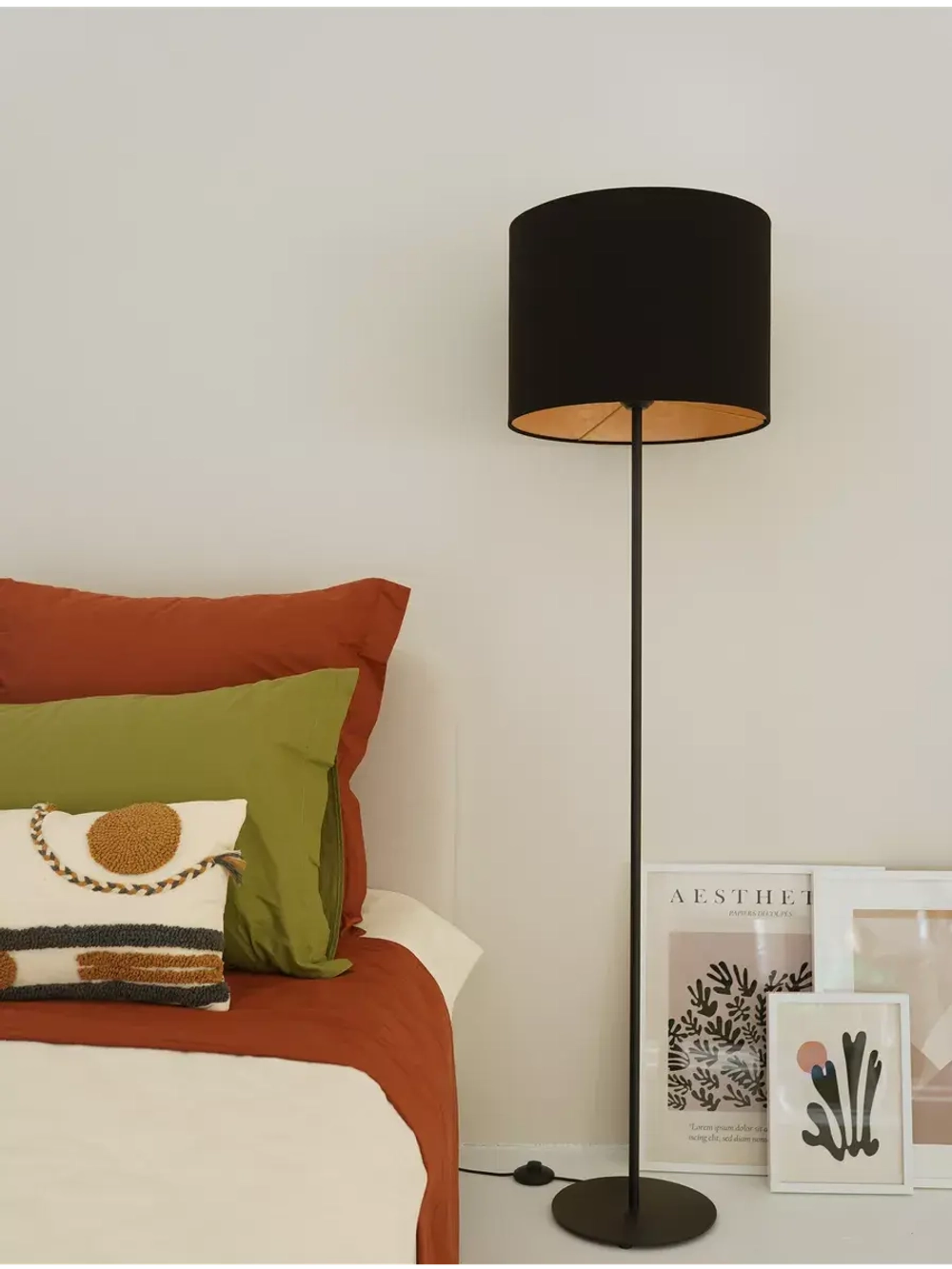 Абажур для торшера e27 тканевый декоративный