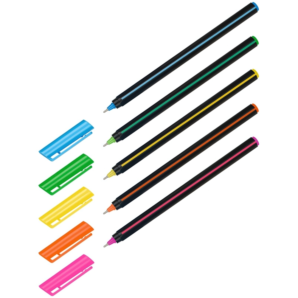 Ручка шариковая синяя 0,7мм, ассорти "Stick Soft Touch" (Luxor)