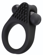 Черное эрекционное виброкольцо Brid с шипиками (Цвет: черный)