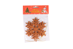 Набор украшений снежинки 2шт 11,5см оранжевый SYLKGJB-482192