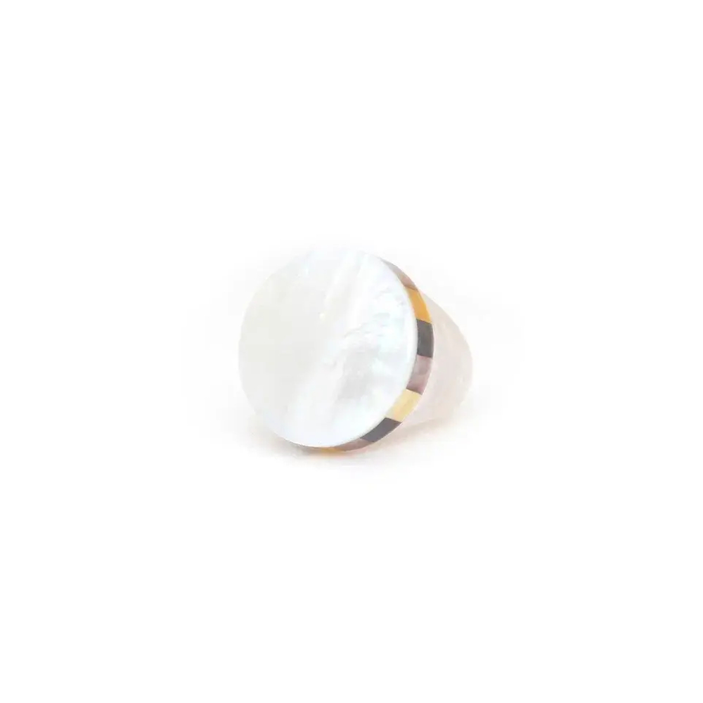 Кольцо Nature Bijoux, San Lazzaro, из перламутра, NB25.2-19-25851 (белый, 17,5)