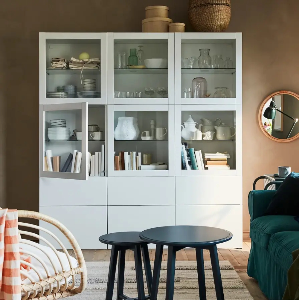 Комбинация для хранения - IKEA BESTÅ/BESTA/ БЕСТО ИКЕА, 60x42x202 см, белый