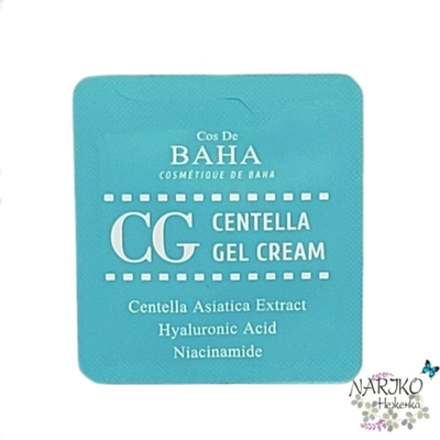 Успокаивающий гель-крем для лица и шеи с центеллой COS DE BAHA CG Centella Gel Cream, пробник 1,5 мл.
