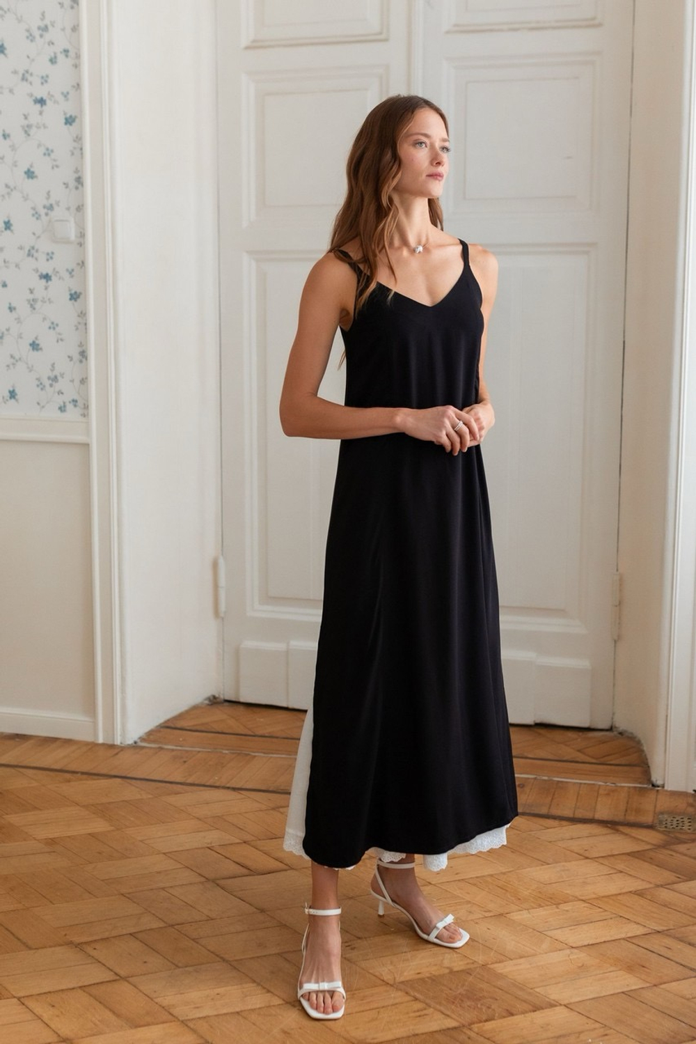 Подъюбник c рюшей, Айвори