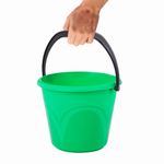 Ведро 6 л, без крышки, пластиковое,зеленое мерная шкала, LAIMA, 603891