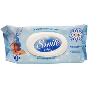 ВЛАЖНЫЕ САЛФЕТКИ ДЕТСКИЕ SMILE BABY АЛОЭРОМАШКА 100ШТ